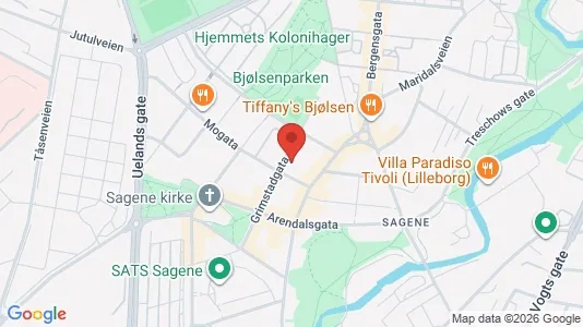 Rooms for rent i Oslo Sagene - kort over placeringen