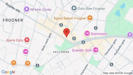 Apartments for rent i Oslo Frogner - kort over placeringen