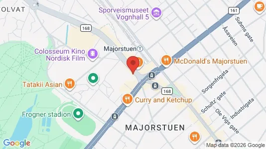Rooms for rent i Oslo Frogner - kort over placeringen