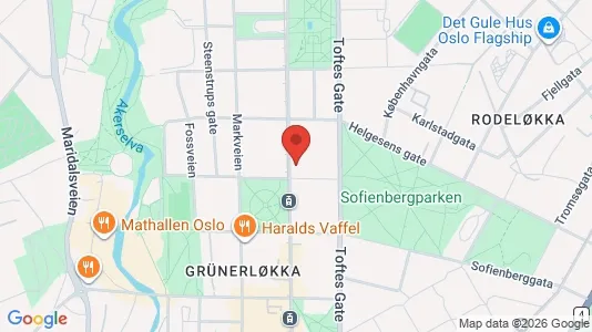 Rooms for rent i Oslo Sagene - kort over placeringen