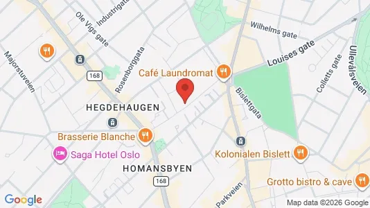 Rooms for rent i Oslo Frogner - kort over placeringen