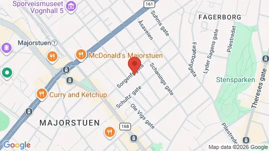 Rooms for rent i Oslo Frogner - kort over placeringen