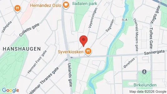 Rooms for rent i Oslo Sagene - kort over placeringen