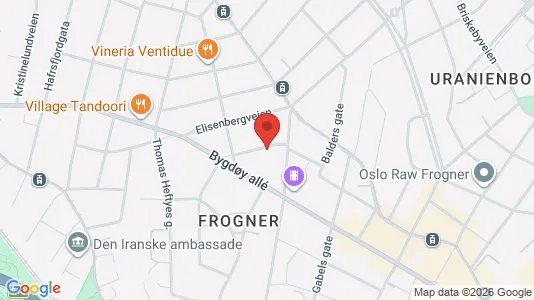 Apartments for rent i Oslo Frogner - kort over placeringen