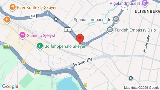 Rooms for rent i Oslo Frogner - kort over placeringen