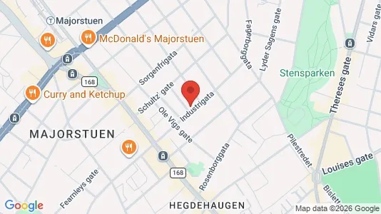 Rooms for rent i Oslo Frogner - kort over placeringen