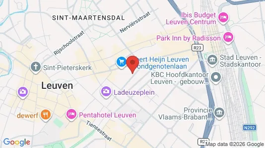 Apartments for rent i Leuven - kort over placeringen