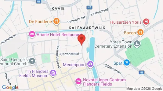 Apartments for rent i Ieper - kort over placeringen