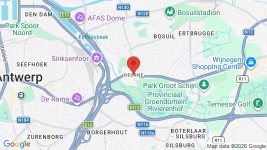 Apartments for rent i Antwerp Deurne - kort over placeringen
