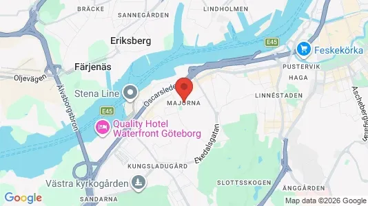 Apartments for rent i Majorna-Linné - kort over placeringen