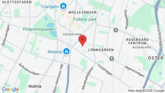 Rooms for rent i Sofielund - kort over placeringen