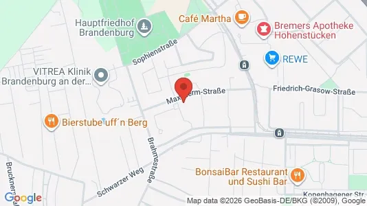 Apartments for rent i Brandenburg an der Havel - kort over placeringen