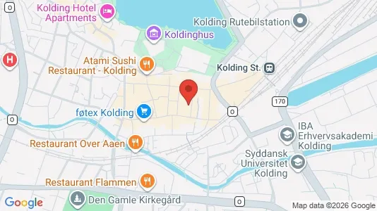 Apartments for rent i Kolding - kort over placeringen