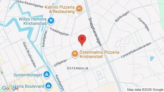 Apartments for rent i Kristianstad - kort over placeringen