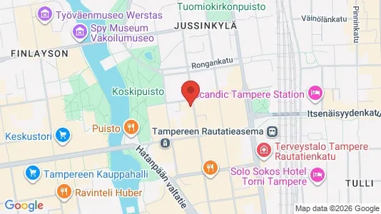 Apartments for rent i Tampere Keskinen - kort over placeringen