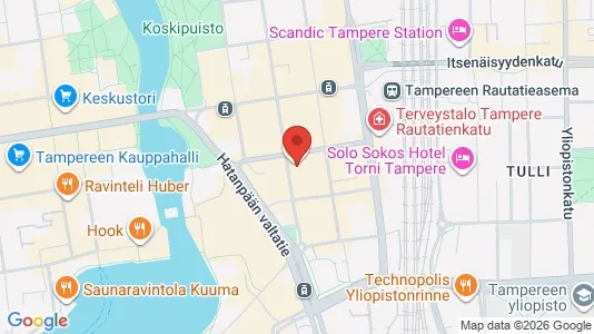 Apartments for rent i Tampere Keskinen - kort over placeringen
