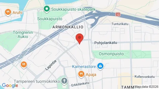 Apartments for rent i Tampere Keskinen - kort over placeringen