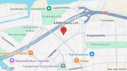 Apartments for rent i Tampere Keskinen - kort over placeringen