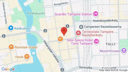 Apartments for rent i Tampere Keskinen - kort over placeringen