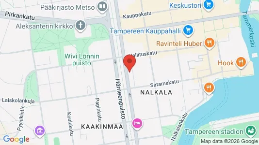 Apartments for rent i Tampere Keskinen - kort over placeringen