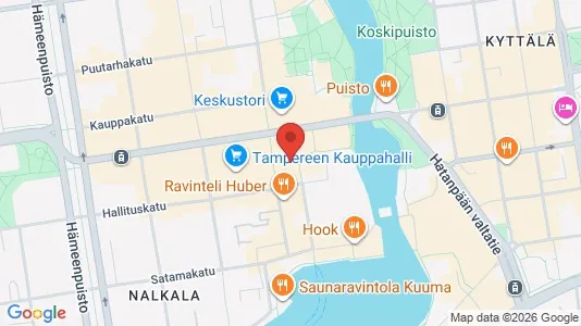 Apartments for rent i Tampere Keskinen - kort over placeringen
