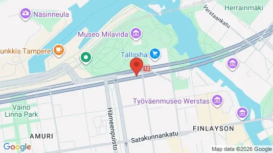 Apartments for rent i Tampere Keskinen - kort over placeringen