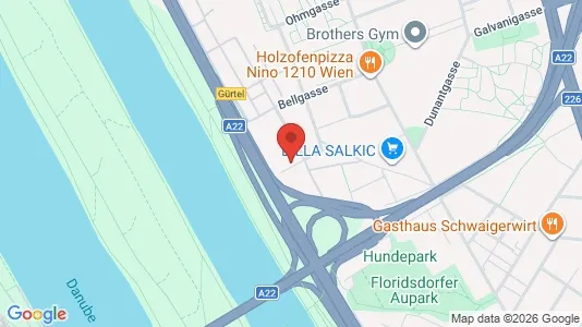 Apartments for rent i Vienna Floridsdorf - kort over placeringen