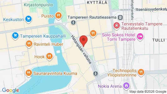Apartments for rent i Tampere Keskinen - kort over placeringen
