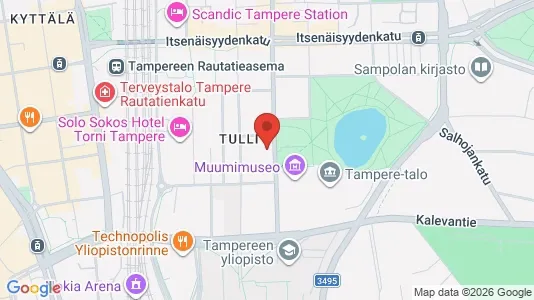 Apartments for rent i Tampere Keskinen - kort over placeringen