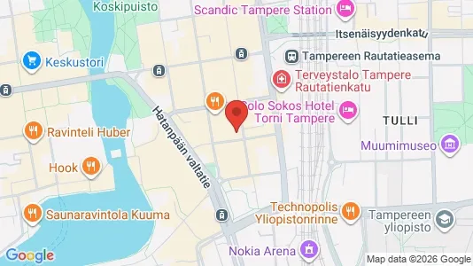 Apartments for rent i Tampere Keskinen - kort over placeringen