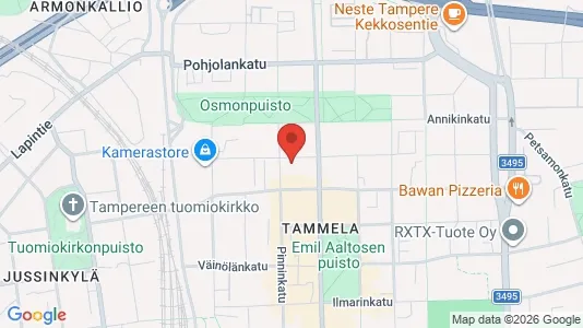 Apartments for rent i Tampere Keskinen - kort over placeringen