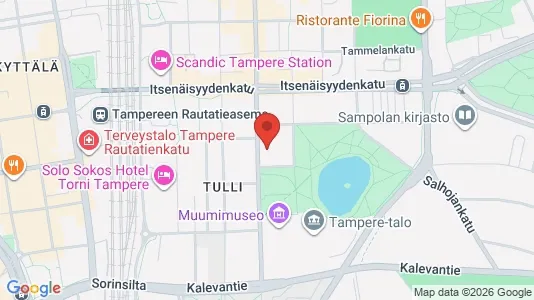 Apartments for rent i Tampere Keskinen - kort over placeringen