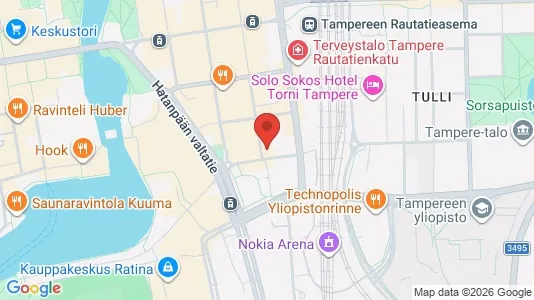 Apartments for rent i Tampere Keskinen - kort over placeringen
