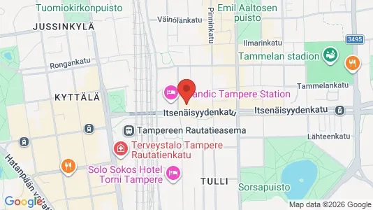 Apartments for rent i Tampere Keskinen - kort over placeringen
