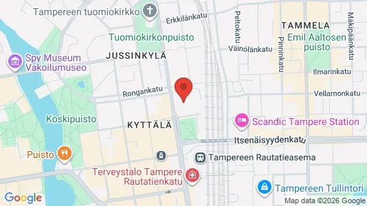 Apartments for rent i Tampere Keskinen - kort over placeringen