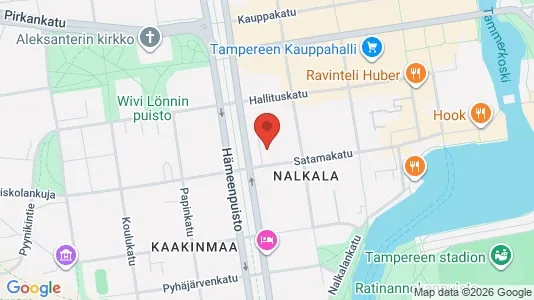 Apartments for rent i Tampere Keskinen - kort over placeringen