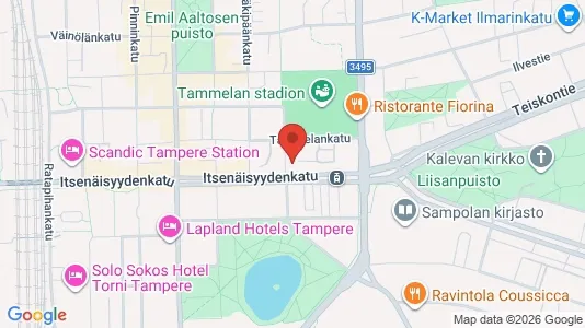Apartments for rent i Tampere Keskinen - kort over placeringen