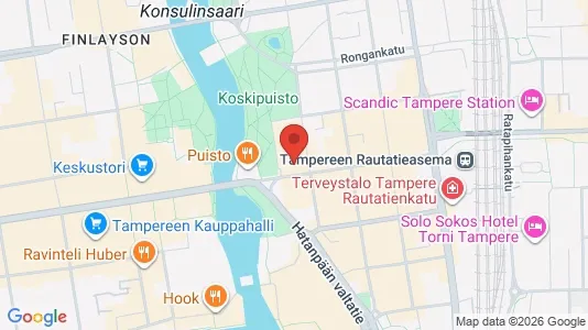 Apartments for rent i Tampere Keskinen - kort over placeringen