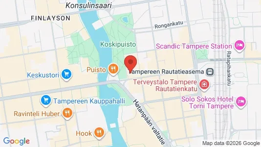 Apartments for rent i Tampere Keskinen - kort over placeringen