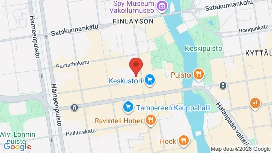 Apartments for rent i Tampere Keskinen - kort over placeringen