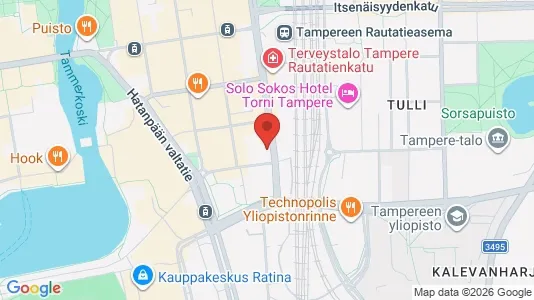Apartments for rent i Tampere Keskinen - kort over placeringen