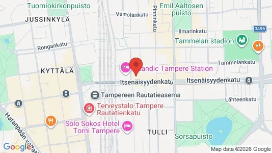 Apartments for rent i Tampere Keskinen - kort over placeringen
