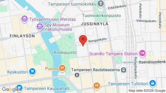 Apartments for rent i Tampere Keskinen - kort over placeringen