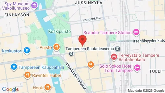 Apartments for rent i Tampere Keskinen - kort over placeringen