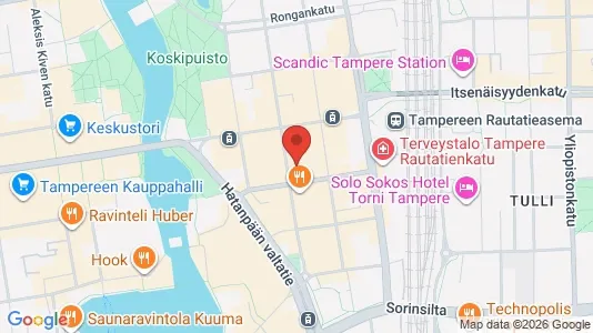 Apartments for rent i Tampere Keskinen - kort over placeringen