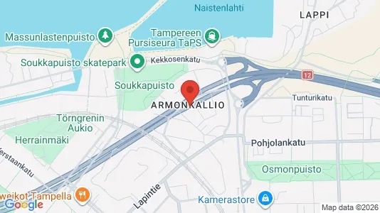 Apartments for rent i Tampere Keskinen - kort over placeringen