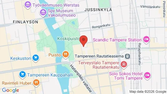 Apartments for rent i Tampere Keskinen - kort over placeringen