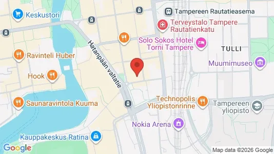 Apartments for rent i Tampere Keskinen - kort over placeringen
