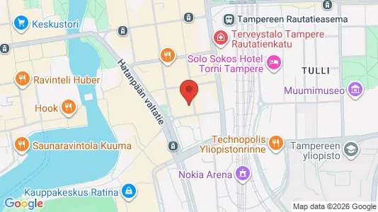Apartments for rent i Tampere Keskinen - kort over placeringen
