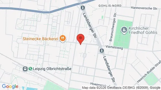 Apartments for rent i Leipzig - kort over placeringen